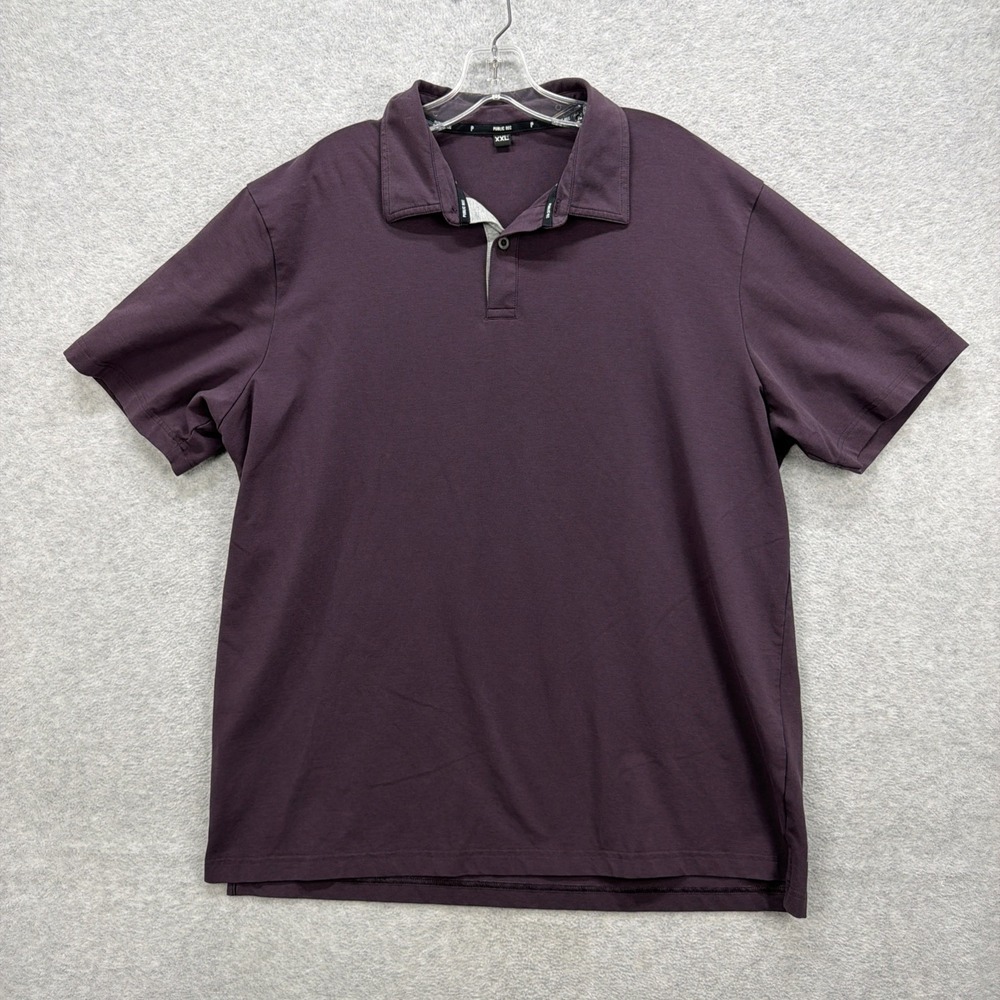 Public‎ Rec Polo Shirt Mens XXL Purple Performance Tech Golf Active Pima Cotton